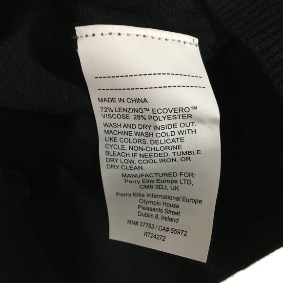 Perry Ellis Long Sleeve Knit Pullover, Men's Size L - Black - Picture 6 of 10